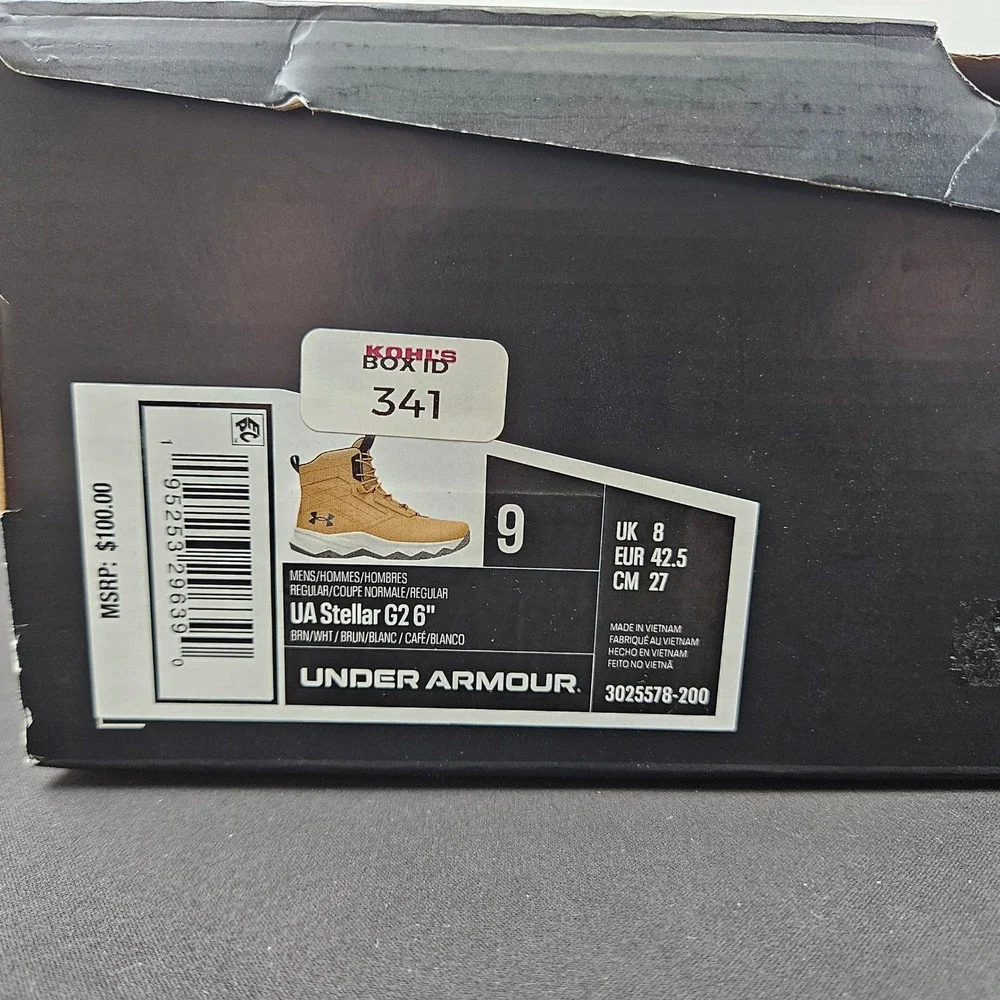 Under Armour Stellar G2 6 Mens Tactical Boots Brown 3025578-200 Size 9 New